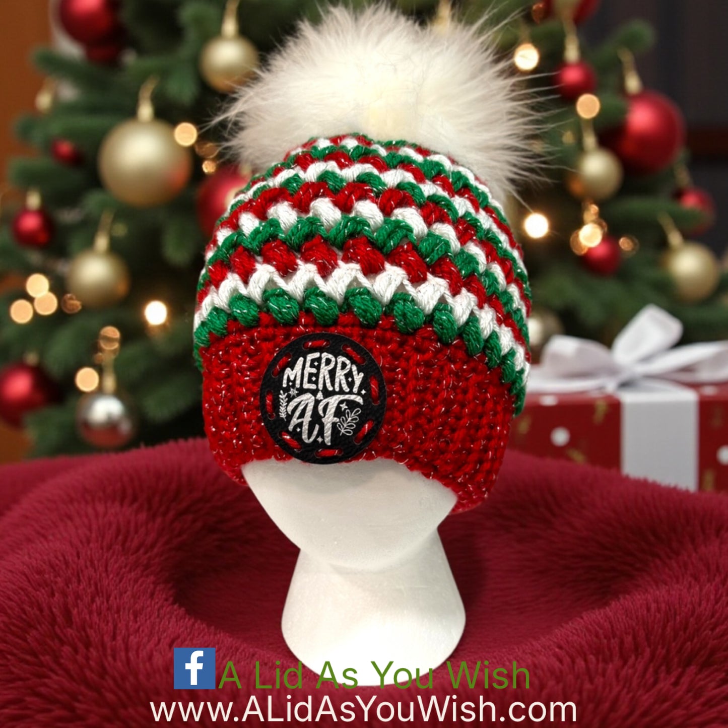 Merry AF Crochet Hat