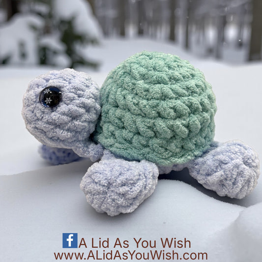Crochet winter turtle